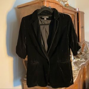 Halogen black velvet jacket.